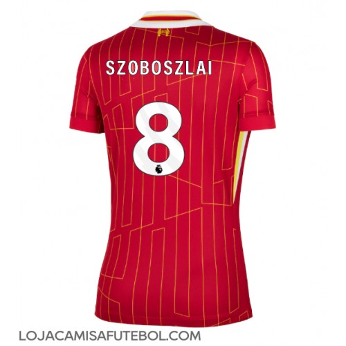 Camisa de Futebol Liverpool Dominik Szoboszlai #8 Equipamento Principal Mulheres 2024-25 Manga Curta